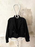 80s Italy wool cropped jacket