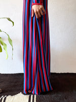 80s striped long dress