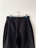 Leather switching trouser. Black.