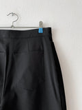 Leather switching trouser. Black.