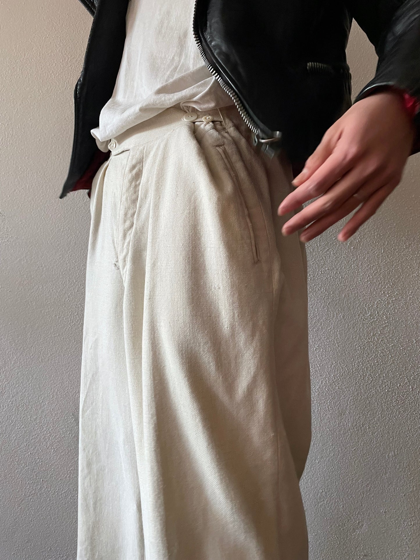 vintage wool wide trouser