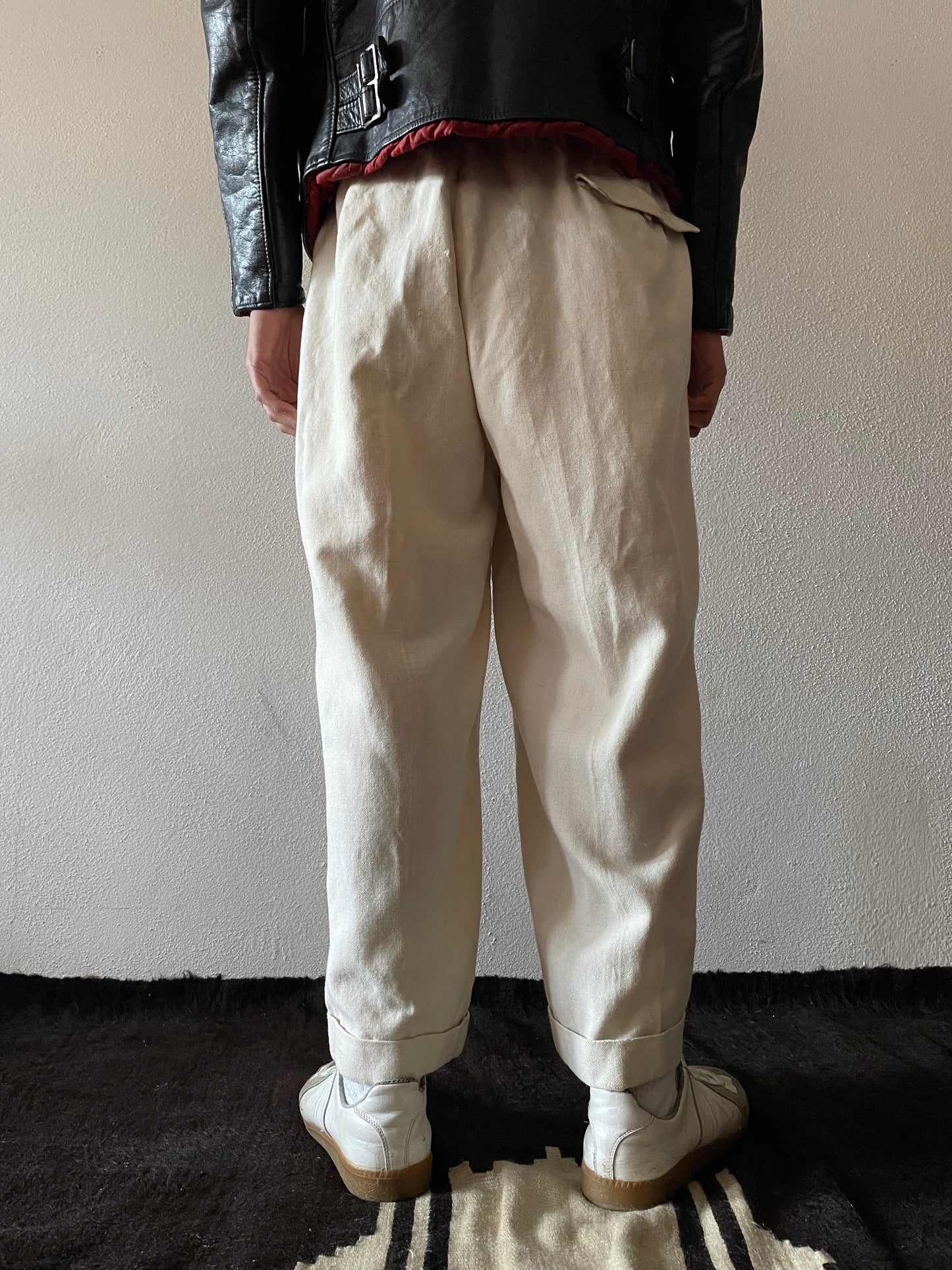 vintage wool wide trouser