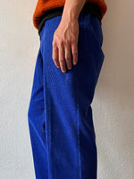 80's Nice Blue summer corduroy work trouser. VEB(旧東ドイツ)