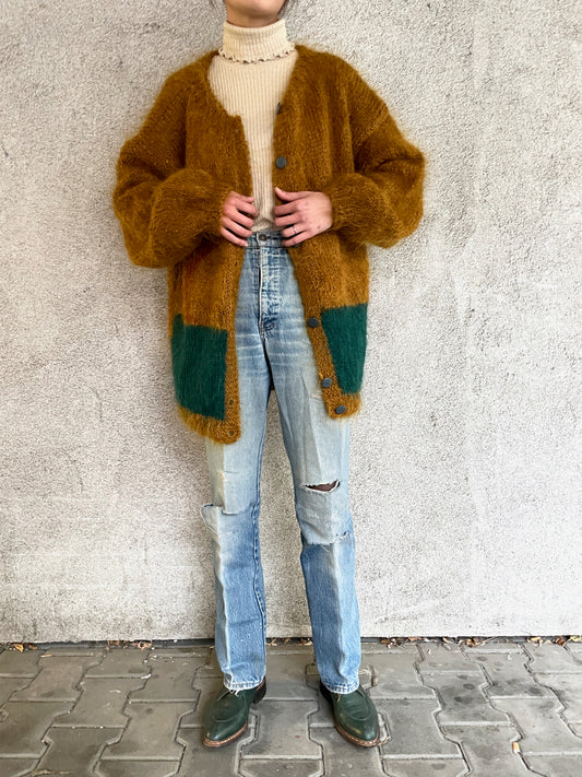 mohair mixed cardigan made in Italy
