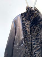 animal pattern fur jacket