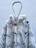 hooded fur coat made in England