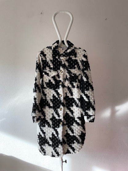 Italy houndstooth jkt - 3D monochrome