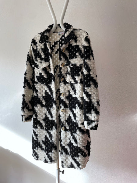 Italy houndstooth jkt - 3D monochrome