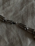 Silver 925 two tone chain necklace