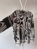 Abstract cotton sweater made in Austria
