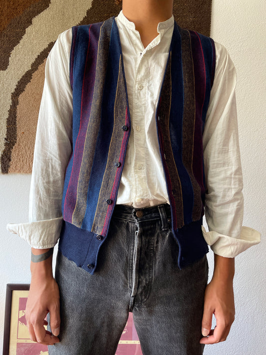 80s italy cotton knit vest