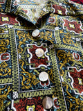 vintage batik open collar shirt