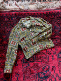 vintage batik open collar shirt
