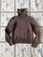 running zip heavy cotton sweater