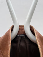 Finland Elk leather zip coat