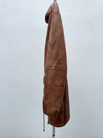 Finland Elk leather zip coat