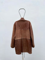 Finland Elk leather zip coat