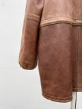 Finland Elk leather zip coat