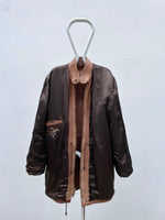 Finland Elk leather zip coat