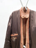 Finland Elk leather zip coat