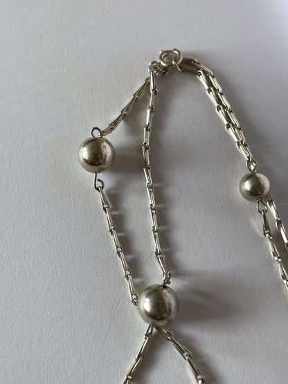 835 ball chain 2way opera necklace