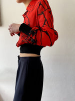 sheer abstract red