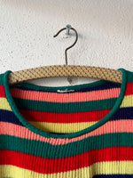 multi color striped knit