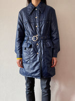 70's Germany navy padding coat