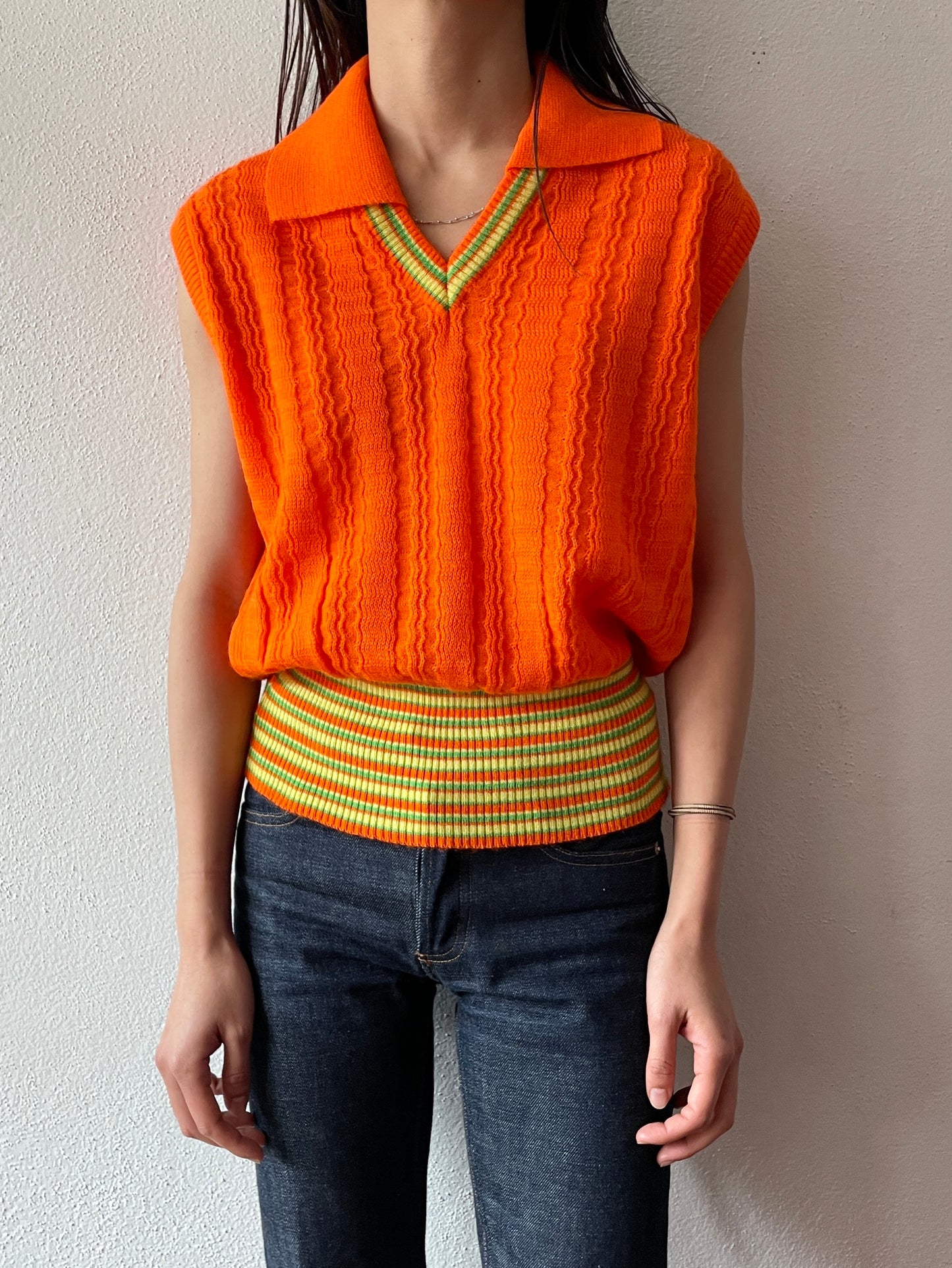 70-80s Czechoslovakia knitted vest DeadStock