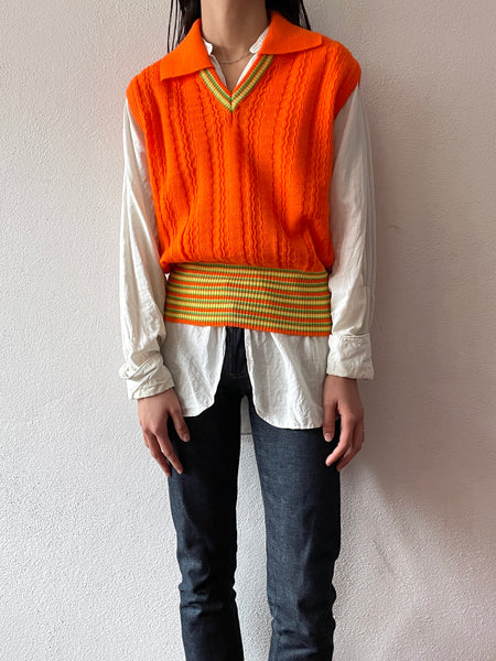 70-80s Czechoslovakia knitted vest DeadStock