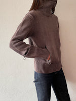 running zip heavy cotton sweater