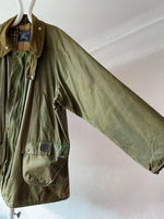 1987s Burberrys waxed cotton hunting jacket. Made in England.