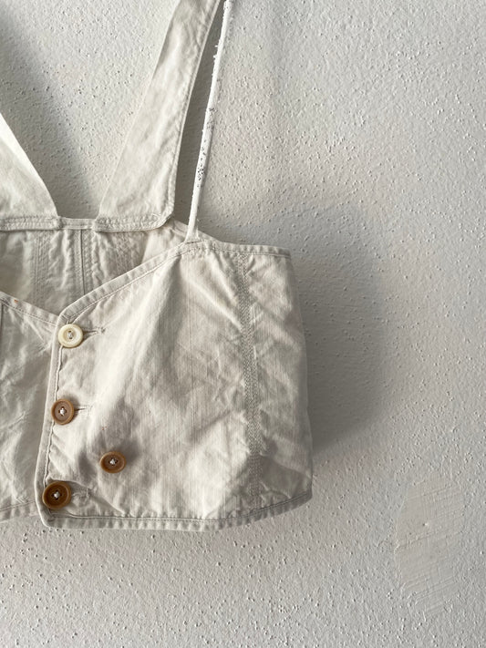 French antique cotton waistcoat