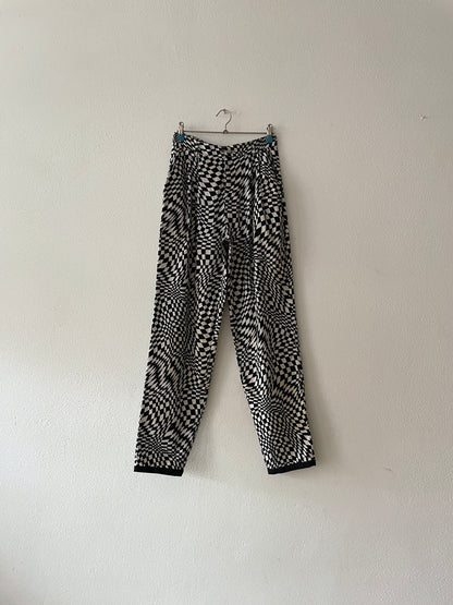 acid checkered trouser