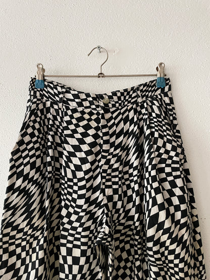 acid checkered trouser