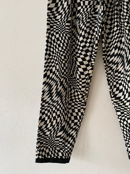 acid checkered trouser