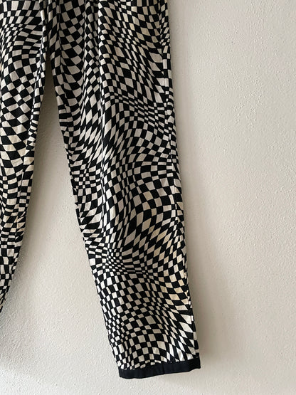 acid checkered trouser