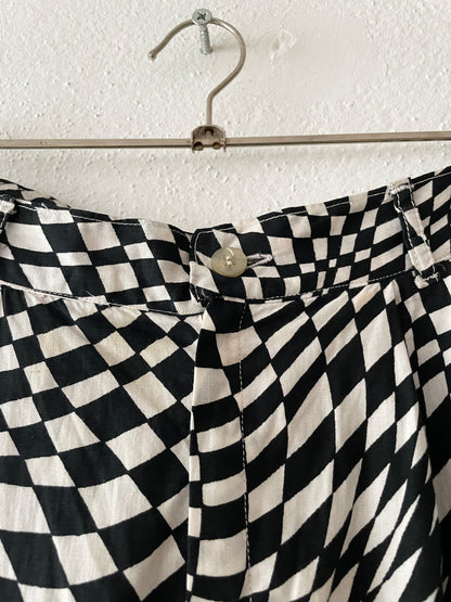 acid checkered trouser