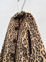 1980s leopard reversible cape