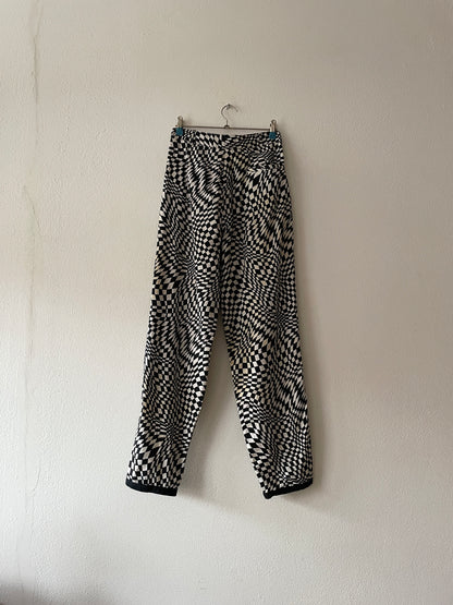 acid checkered trouser