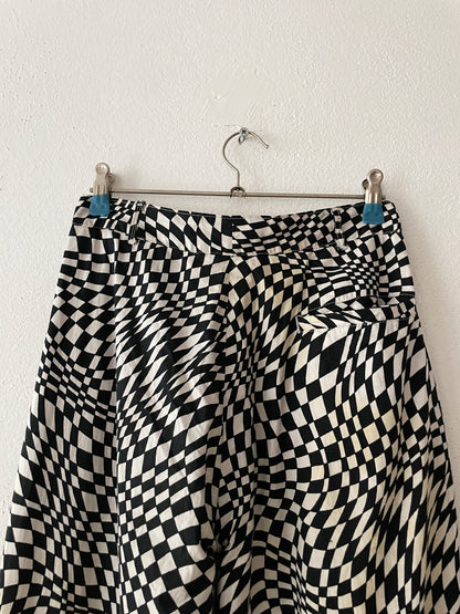 acid checkered trouser