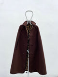 1980s leopard reversible cape