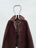 1980s leopard reversible cape