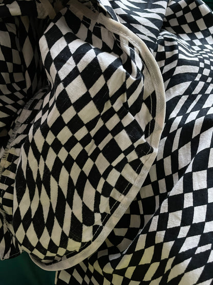 acid checkered trouser