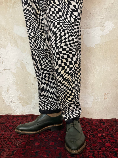 acid checkered trouser