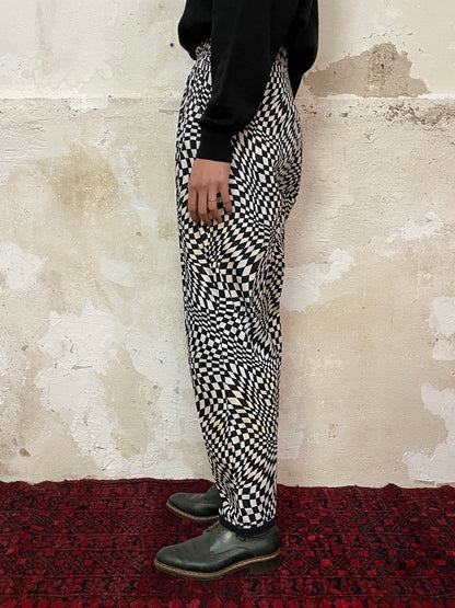 acid checkered trouser