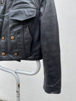 1980s German police cropped leather jkt