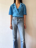 summer top - floret blue