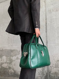 Vintage Green leather bag.