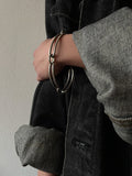 silver oval chain bracelet